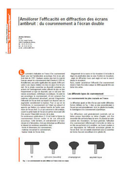 Ameliorer l efficacite en diffraction des ecrans antibruit du couronnement a l ecran double