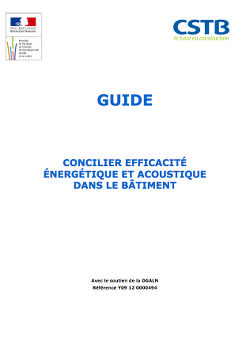 Concilier efficacite energetique et acoustique du batiment