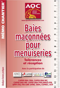 Baies maconnes pour menuiseries