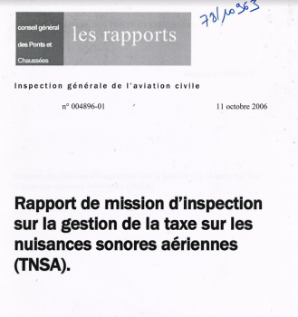 Rapport de mission d'inspection sur la gestion de la taxe sur les nuisances sonores aériennes (TNSA)