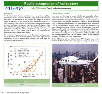 Public acceptance of helicopters