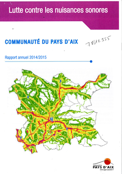Lutte contre les nuisances sonores. Communauté du Pays d'Aix, Rapport annuel 2014/2015.
